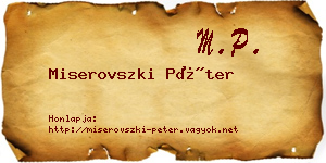 Miserovszki Péter névjegykártya